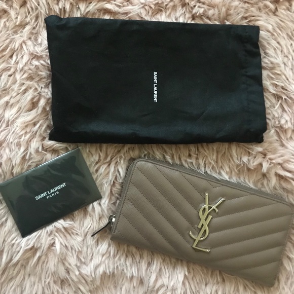 ysl monogram zip wallet